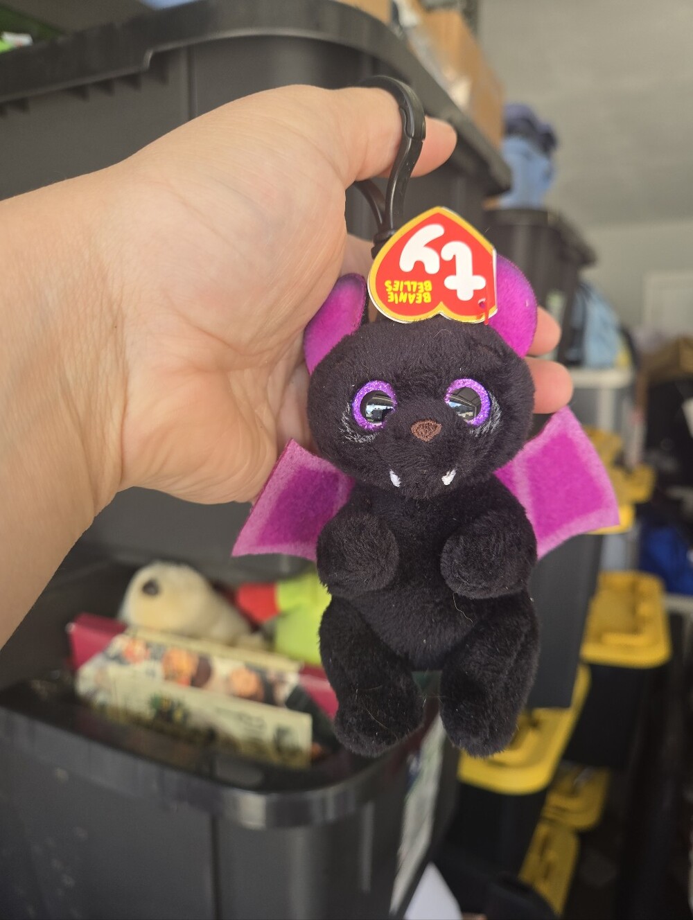 Ty Beanie Boos - BATISTE the Halloween Bat (6 Inch) NEW MWMTs Stuffed Animal Toy